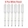 SearchFindOrder 6 white Magic Flow 6-Piece Infinite Inkless Fountain Pen Set for Art, Sketching, and Kids' Gifts