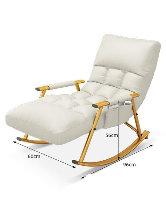SearchFindOrder 60x96x56cm Nordic Style Comfortable Rocking and Lounge Chair