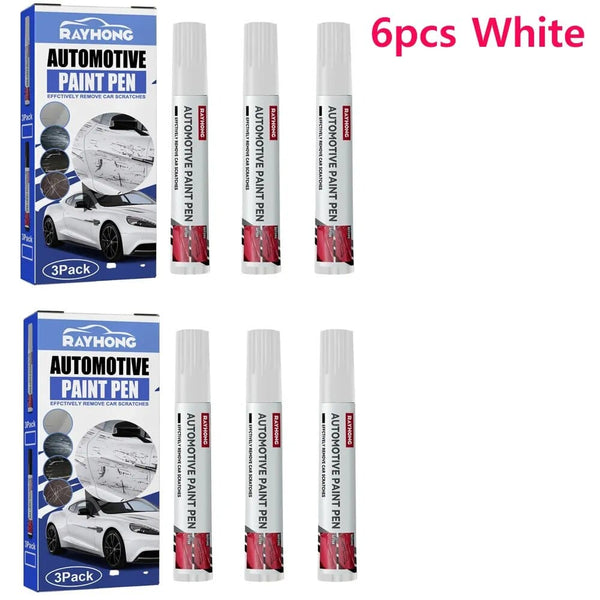 SearchFindOrder 6pcs White / China 3 Pieces Auto Finish Precision Paint Repair Kit Black & White Scratch Remover Pens
