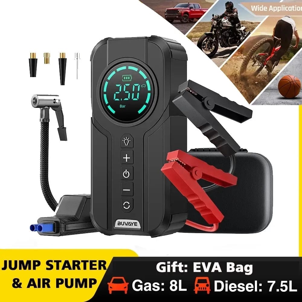 Portable Car Jump Starter with Air Compressor, Jump Starter Battery Pa