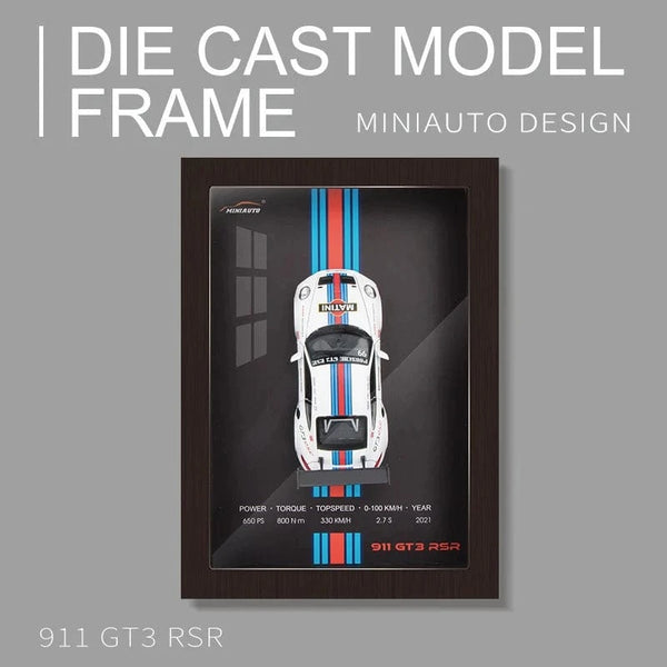 SearchFindOrder 911 GT3 RSR 3D Alloy Metal Racing Car Photo Frame