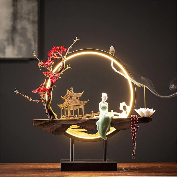 SearchFindOrder A-2 Lumina Flow Ceramic Incense Burner Night-Time Elegance & Decor Delight for Your Space