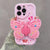 SearchFindOrder A / for iPhone 8 7 Pink Butterfly 3D Bracket Phone Case