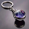 SearchFindOrder A-Leo Luminous Double-Sided Glass Zodiac Keychain