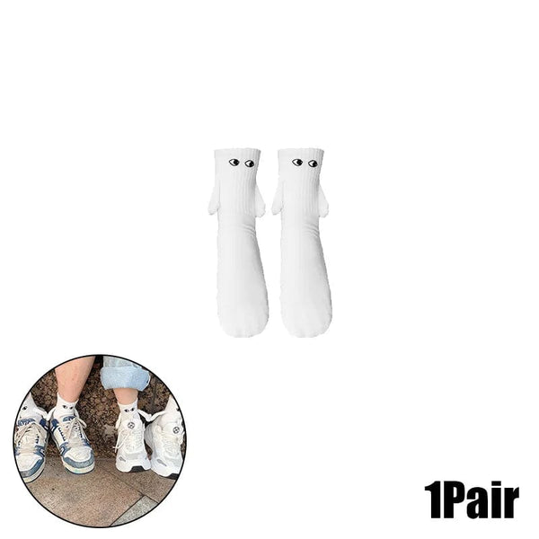 SearchFindOrder A White 1PC 2 PCS Playful Magnetique Gaze Harmony Socks Black & White Edition