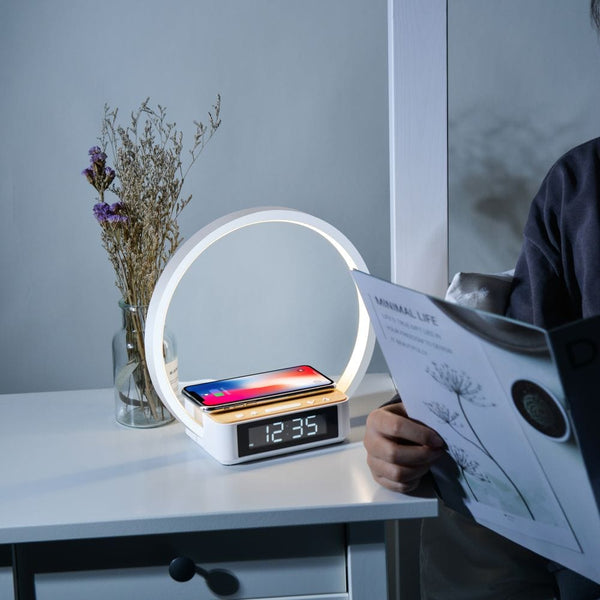 SearchFindOrder A Wireless Charging LED Lamp with Alarm Clock