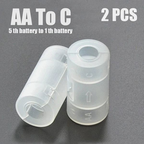 SearchFindOrder AA TO C (2 PCS) AAA To AA Battery Converter
