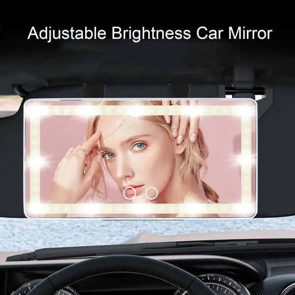 SearchFindOrder Adjustable LED Car Visor Makeup Mirror