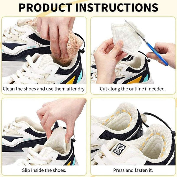 SearchFindOrder Adjustable Sport Shoe Heel Pads for Pain Relief & Protection (6pcs)
