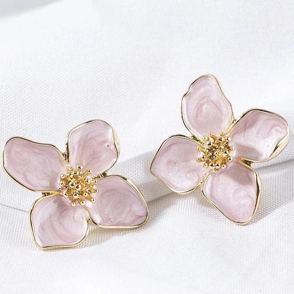 SearchFindOrder AEH83061 Floral Stud Earrings