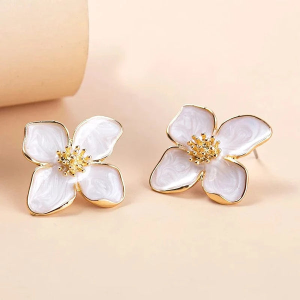 SearchFindOrder AEH83061 Floral Stud Earrings