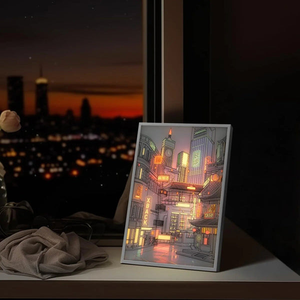 SearchFindOrder Anime LED Light Painting Enchanting Cityscape Edition
