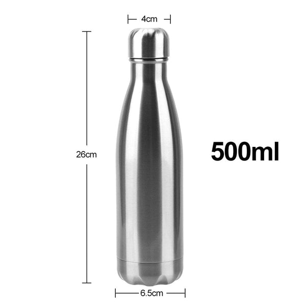 SearchFindOrder Aqua Pro 500 Premium Double-Wall Vacuum Insulated Stainless Steel Sports Bottle