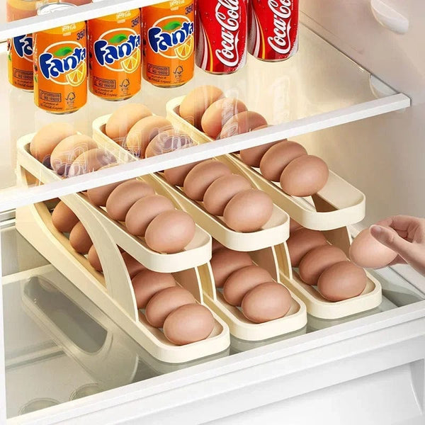 SearchFindOrder Automatic Rolling Egg Rack Holder Storage Box