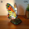 SearchFindOrder B LED Table lamp Tiffany Desk decorate Light Butterfly Stained Glass Creativity Art Bedroom Bedside Study Nightstand NIght Light