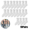 SearchFindOrder B White 10PCS Playful Magnetic Gaze Harmony Socks Black & White Edition