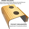 SearchFindOrder Bamboo Wood Foldable Sofa Armrest Tray