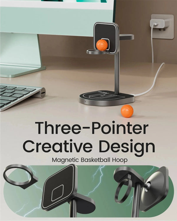 SearchFindOrder Basketball Themed 3-in-1 Magnetic Wireless Charging Stand