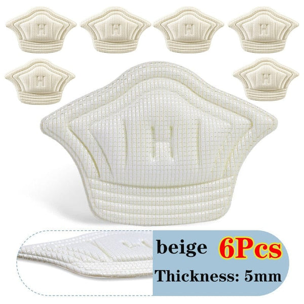 SearchFindOrder Beige 5mm-6pcs / China Adjustable Sport Shoe Heel Pads for Pain Relief & Protection (6pcs)