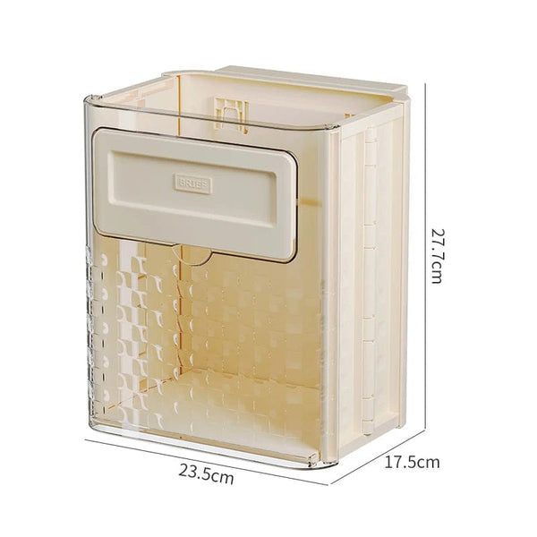 SearchFindOrder Beige Kitchen Hanging Foldable Trash Can