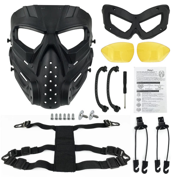 SearchFindOrder BK-YL / CHINA Adjustable Airsoft Halloween Mask