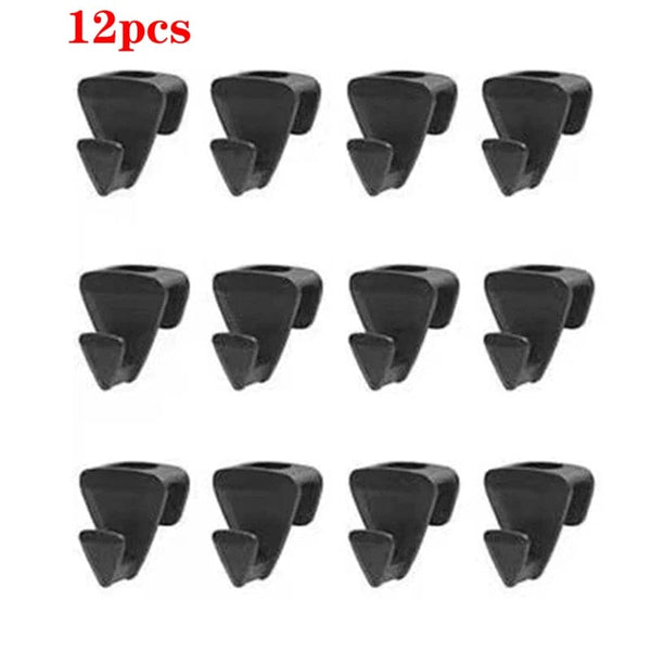 SearchFindOrder Black-12pcs Triangle Clothes Hanger Connector Clips