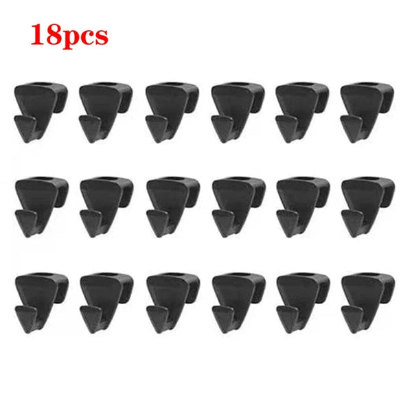 SearchFindOrder Black-18pcs Triangle Clothes Hanger Connector Clips