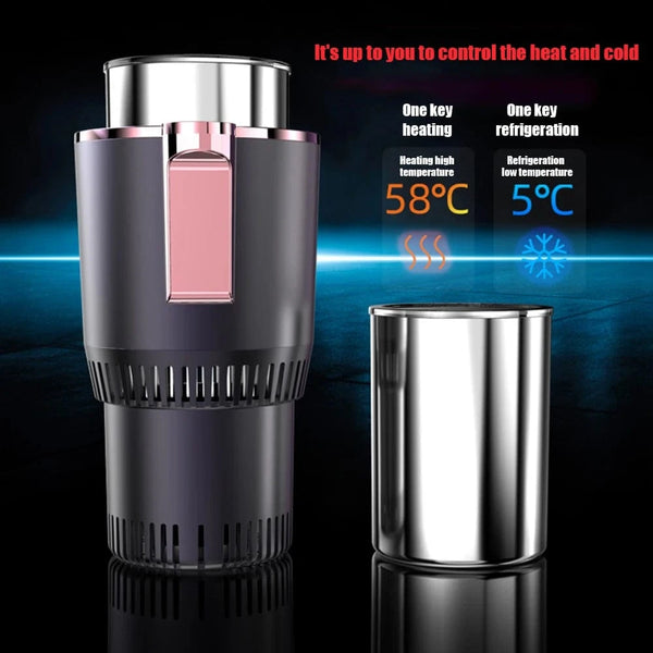 SearchFindOrder Black 2-in-1 Portable Smart Car Cup Cooler & Warmer