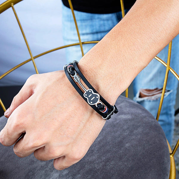 SearchFindOrder black / 22cm Guitar Charm Bracelet