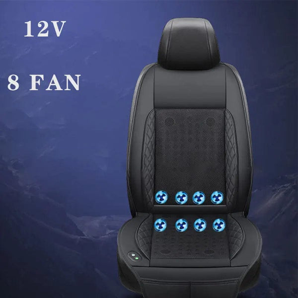 SearchFindOrder Black 8 fan 12V Fast Blowing Cool Ventilation Seat Cover