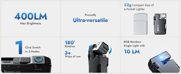 SearchFindOrder Black And Box Mini Portable Pocket Flashlight