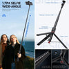 SearchFindOrder Black Automatic Pop Open Phone Tripod with 70" Extendable Selfie Stick & Magnetic Remote