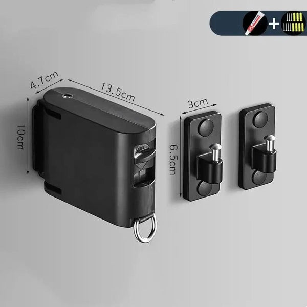 SearchFindOrder Black B Retractable Clothesline Space-Saving Adjustable Laundry Drying Rope