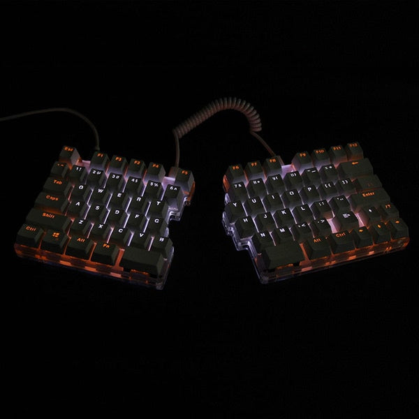 SearchFindOrder Black / Black Switch Ergonomic 78-Key Split Mechanical Keyboard for Gaming and Office Work