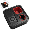 SearchFindOrder Black Creative Drink & Container Organizer for Couch, Car, Travel, and Table Use
