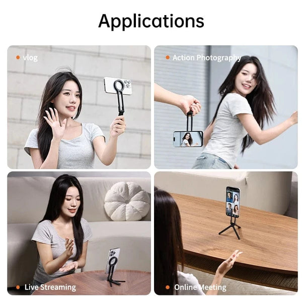 SearchFindOrder Black Dual-Sided Magnetic Phone Tripod