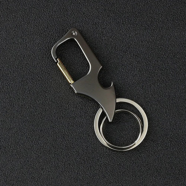 SearchFindOrder Black Foldable Mini Knife & Bottle Opener Keychain