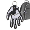 SearchFindOrder Black Hand-Shaped Leather Keychain