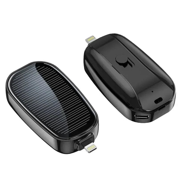 SearchFindOrder Black-Lighting / 0-2000mAh Solar Power Bank Mini Portable Charger