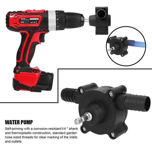 SearchFindOrder Black Mini Portable Home Garden Outdoor Electric Drill Pump