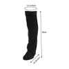 SearchFindOrder Black / One Size Fuzzy High Over Knee Socks