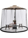 SearchFindOrder Black Patio Umbrella Mosquito Protector Net Cover