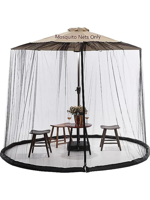 SearchFindOrder Black Patio Umbrella Mosquito Protector Net Cover