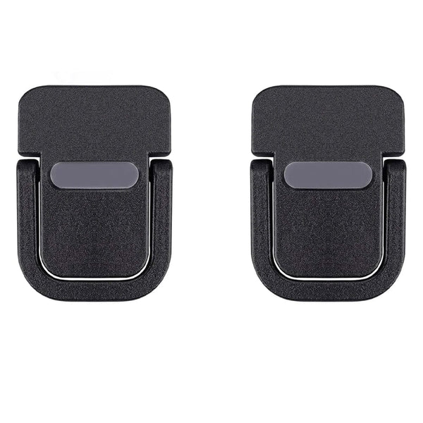 SearchFindOrder Black Portable Zinc Alloy Laptop Elevation Stand, Mini Self-Adhesive Invisible Computer Keyboard Feet for Desk, Compatible with MacBook