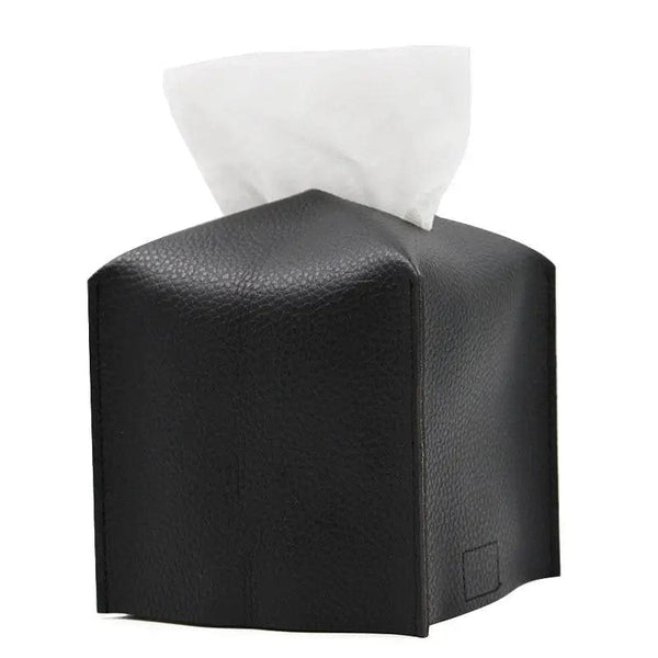 SearchFindOrder black S / CHINA Leather Tissue Box Case