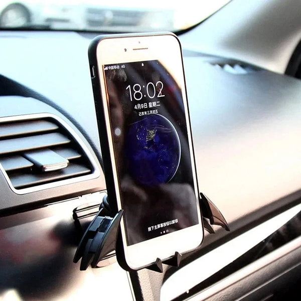 SearchFindOrder Black Superhero Car Phone Mount Air Vent Clip for iPhone