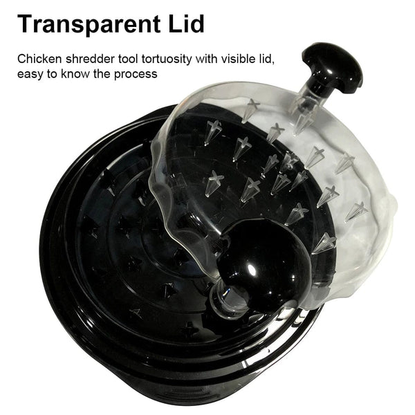SearchFindOrder black Transparent Cover Chicken Meat Shredder