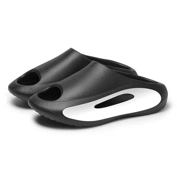 SearchFindOrder Black white B / 36-37(22.5-23cm) Unisex Futuristic Beach Slippers