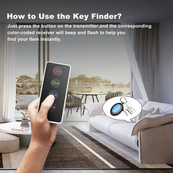 SearchFindOrder Black Wireless Key Finder and Remote