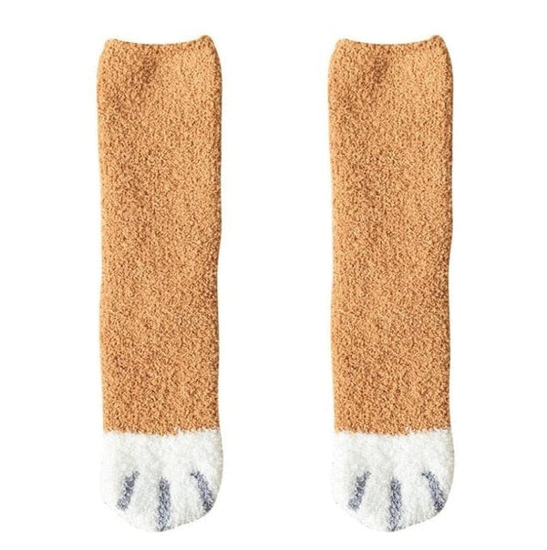 SearchFindOrder Blue / One Size 2 Pairs of Cozy Thick and Warm Coral Fleece Tube Socks